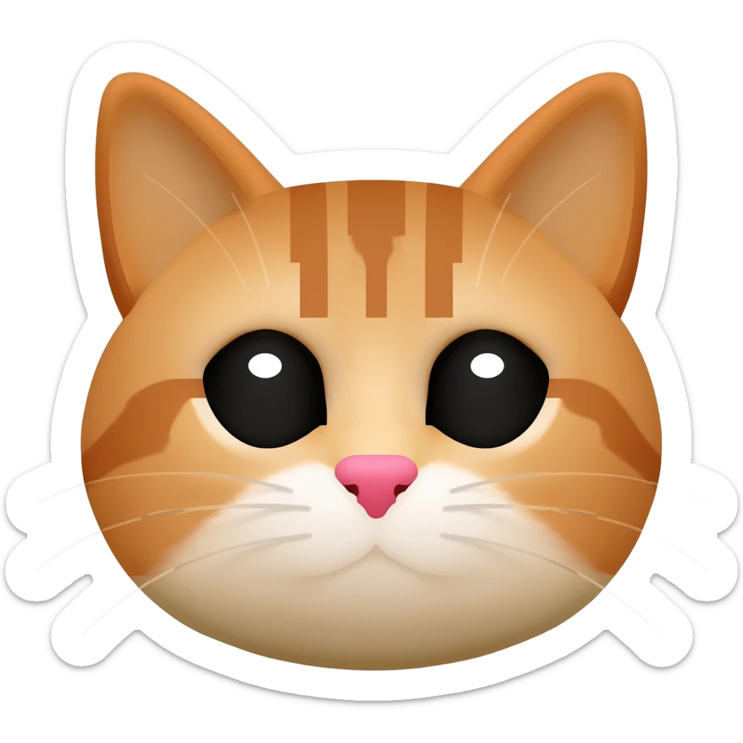 a pixelated cat portrait  sticker