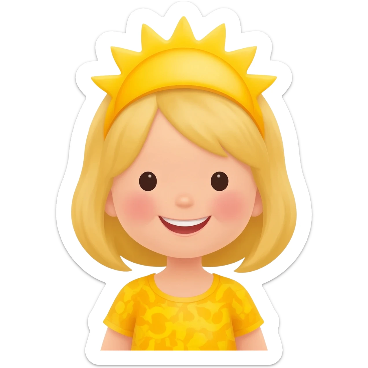 little miss sunshine cartoon of the series by roger hargreaves. please make the emoji possible to use in typing- not a photo sticker