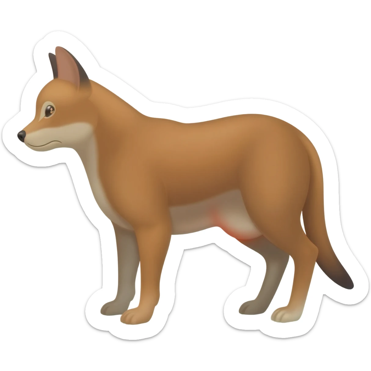 animal in heat sticker sticker