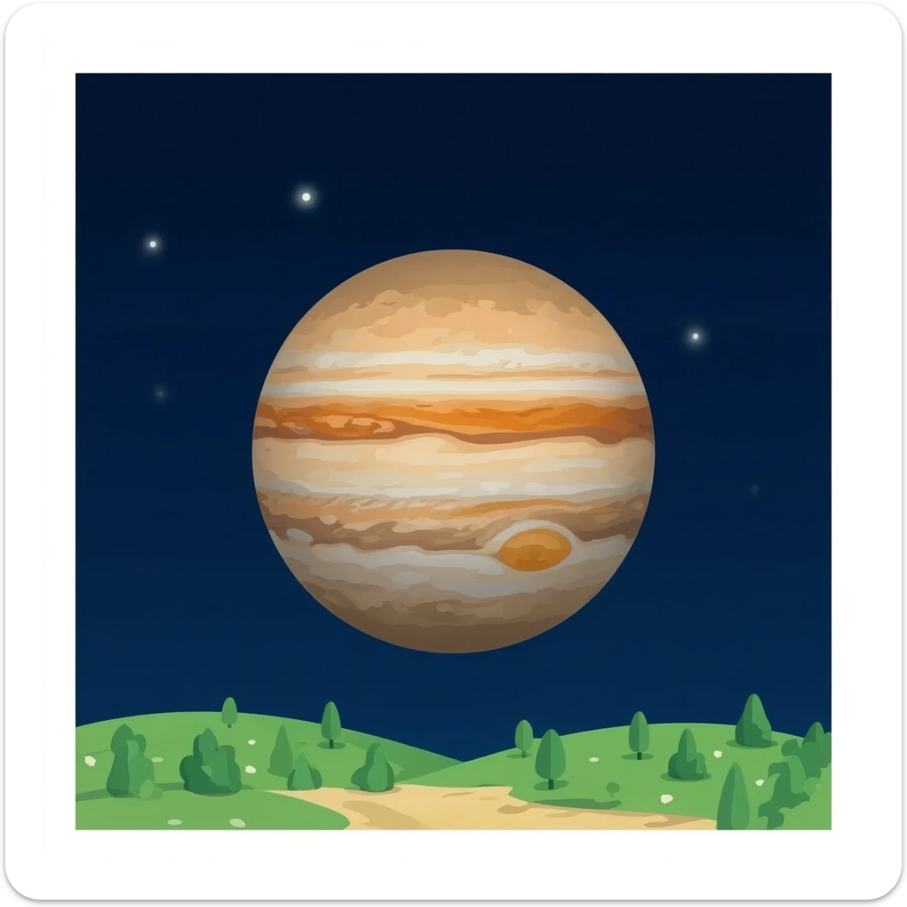 Jupiter (the planet, not the surface, without the space)) sticker