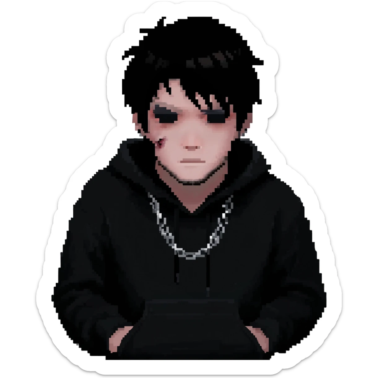 Emo Guy but it looks like an actual emoji instead of a person sticker
