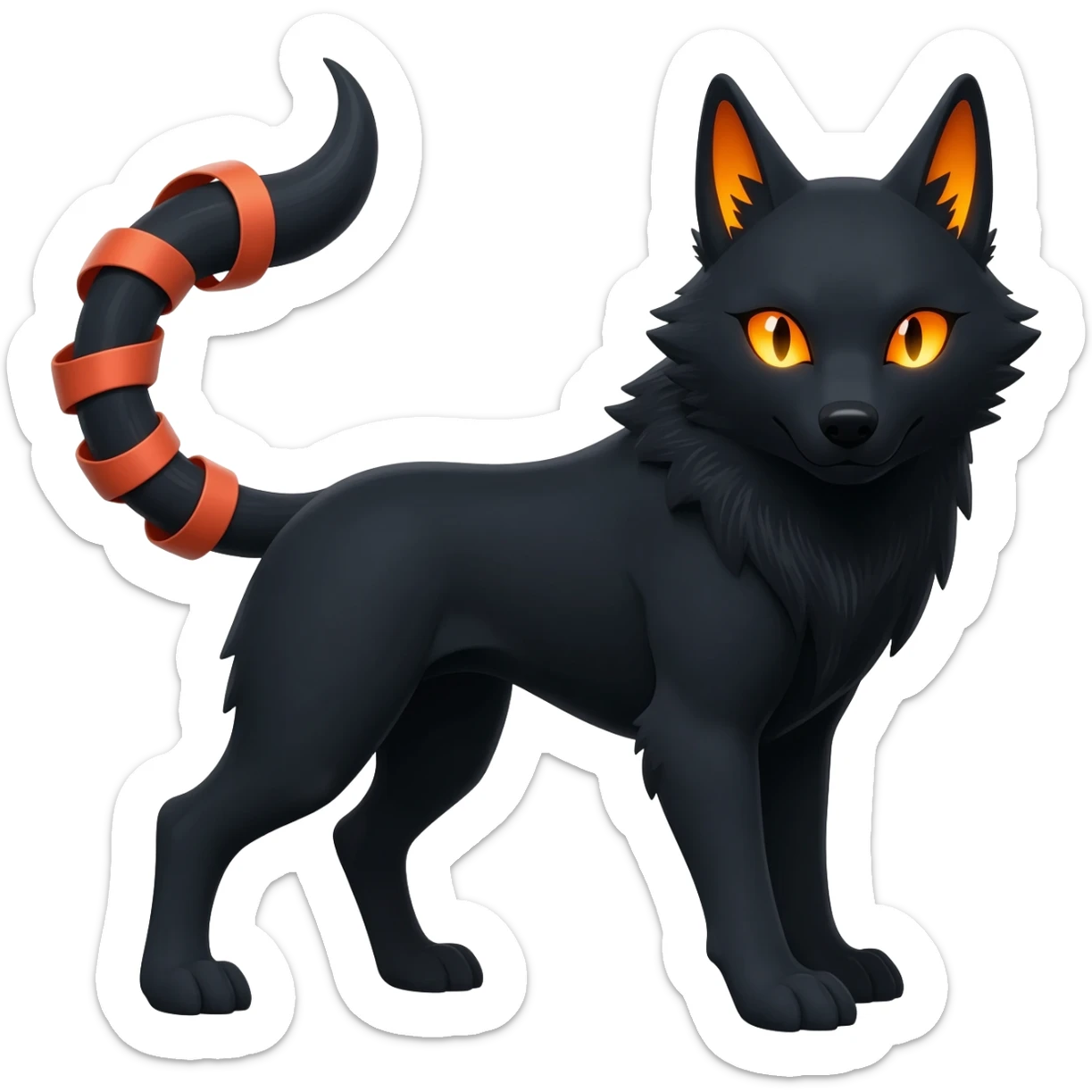 Umbreon-Houndoom-Sylveon-hybrid-animal-Fakémon-Pokémon-fusion sticker