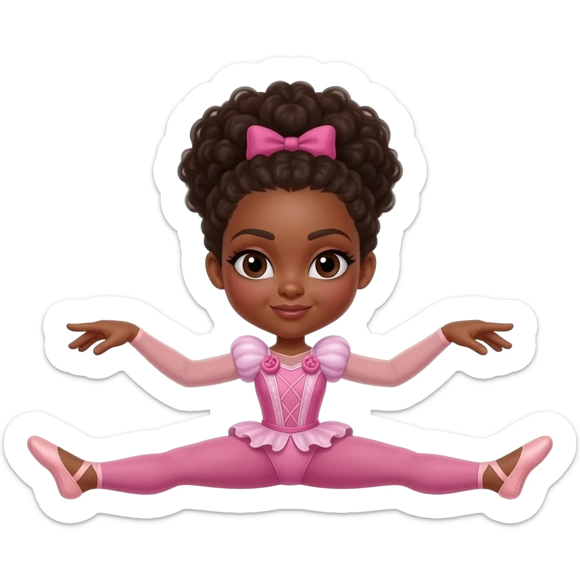 Black Pilates princess ballet sticker