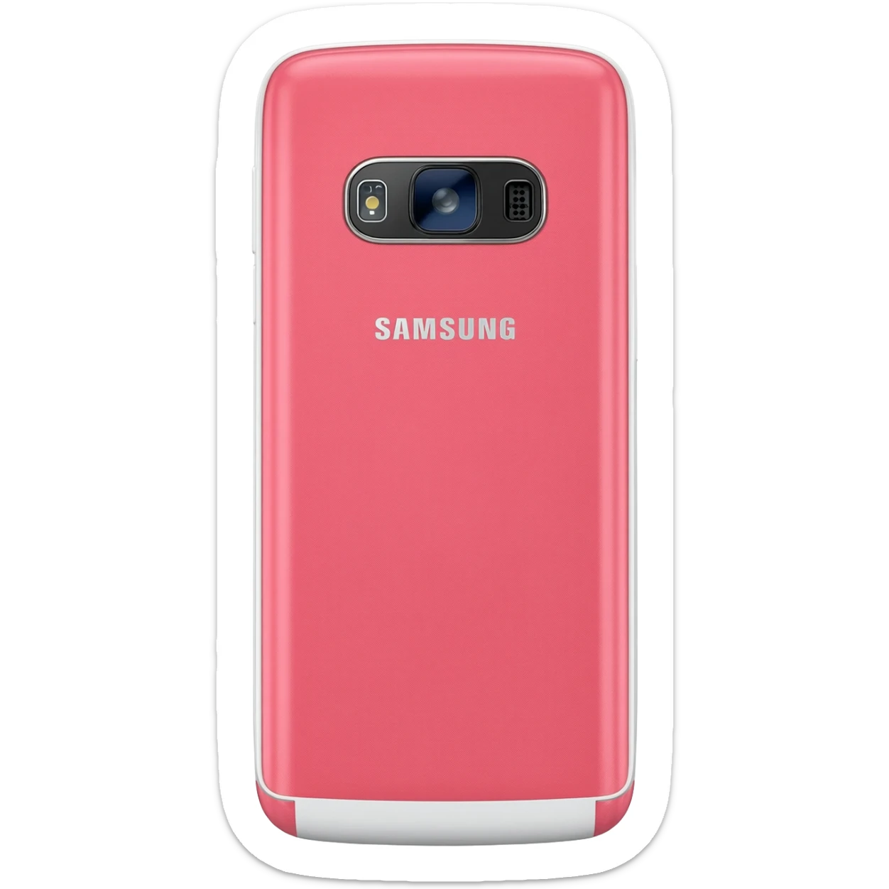 Pinkorangewhite samsung phone sticker