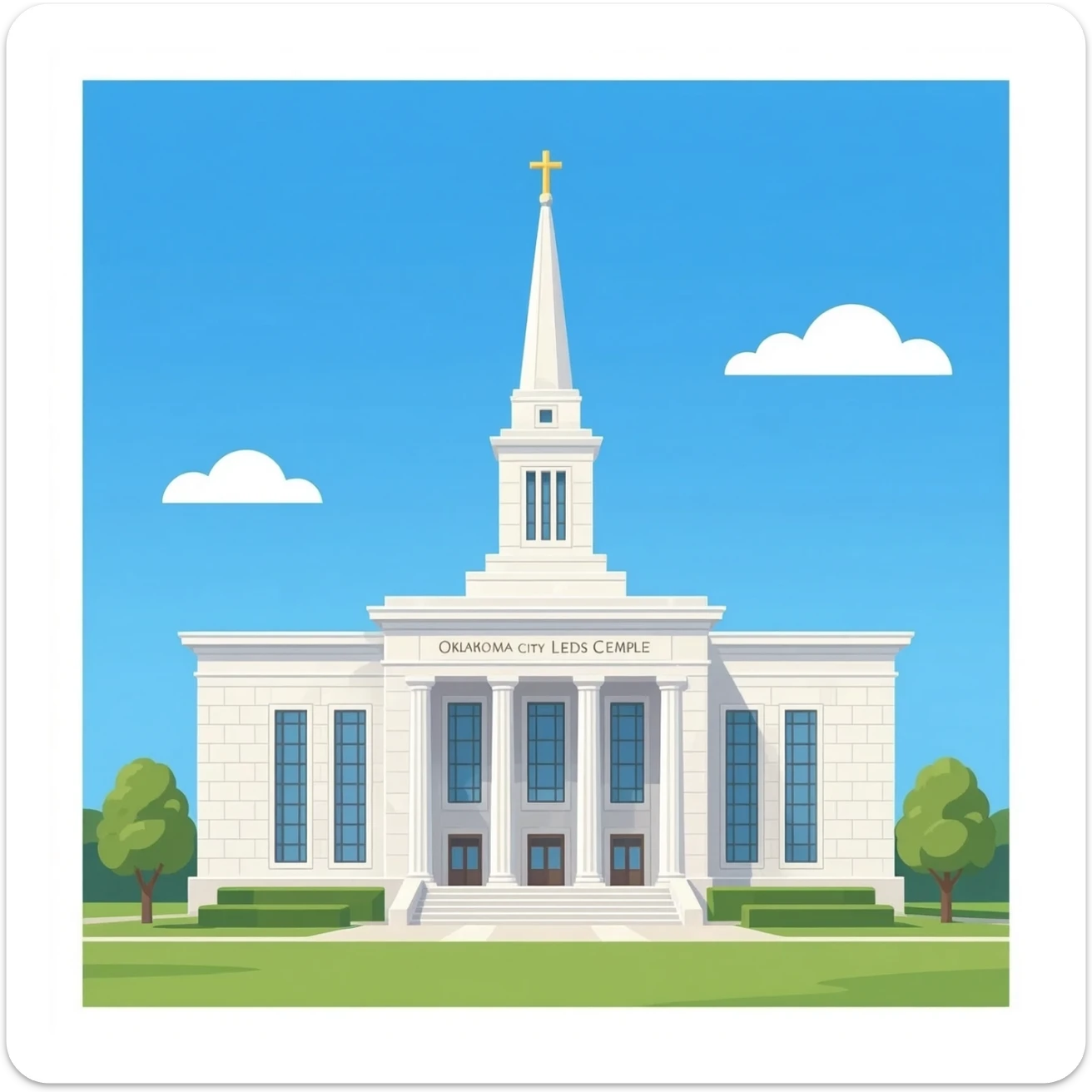oklahoma city LDS temple sticker