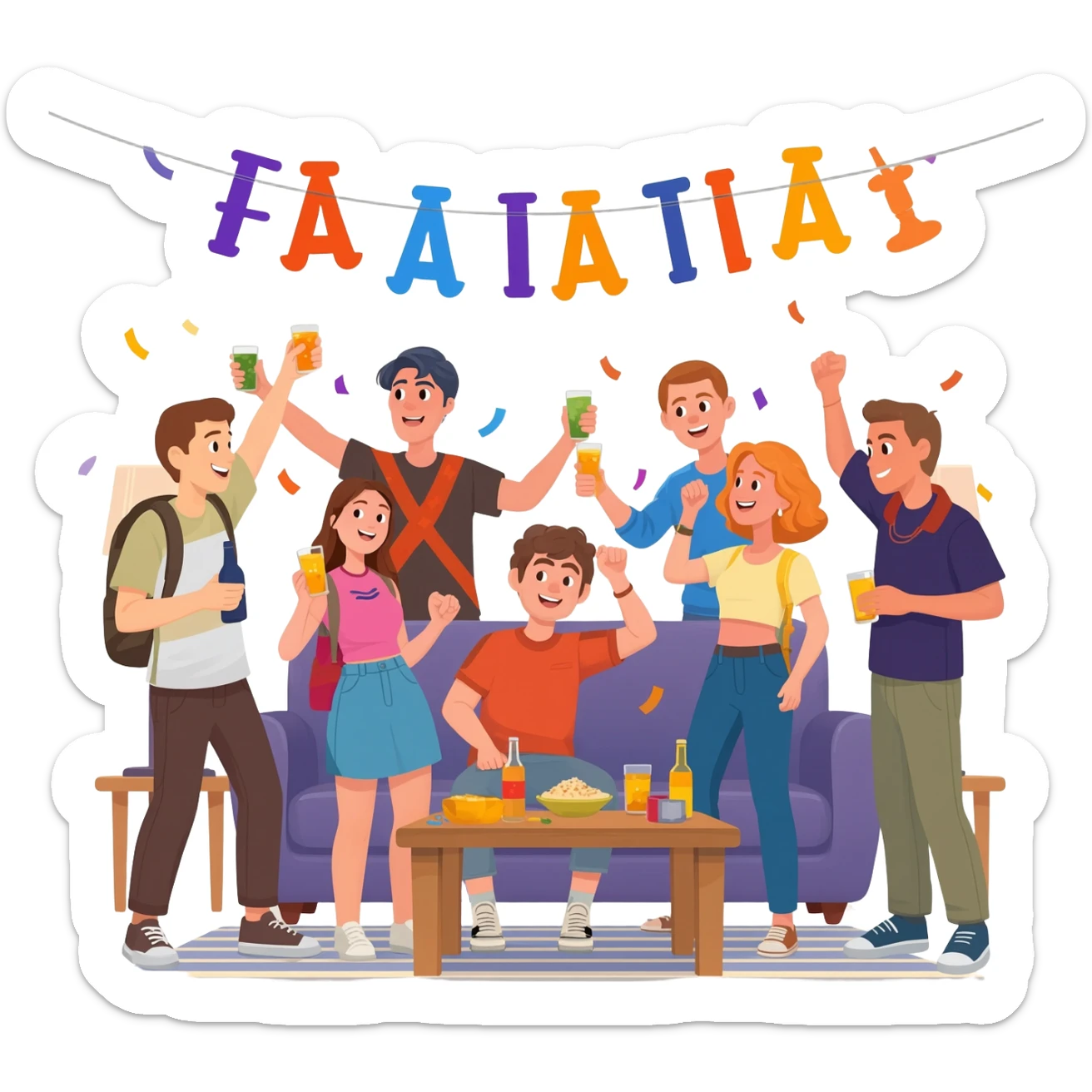 fraternity parties sticker