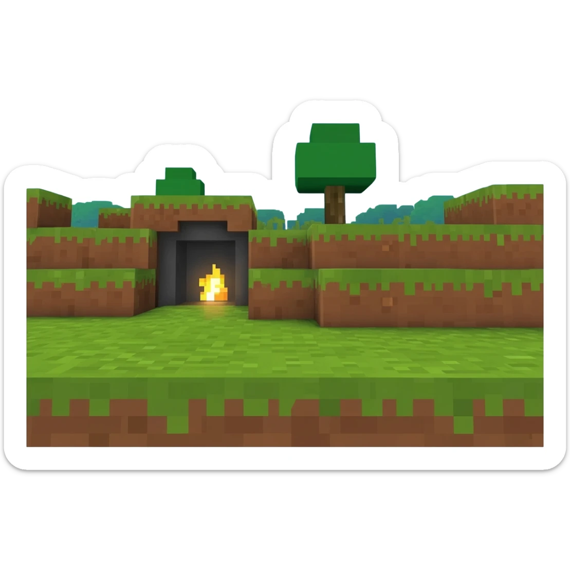 Minecraft mine sticker