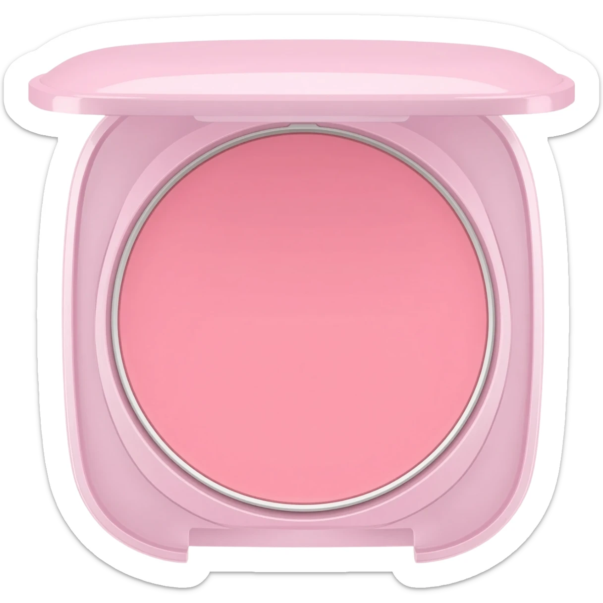 blush compact, pastel pink blush powder sticker