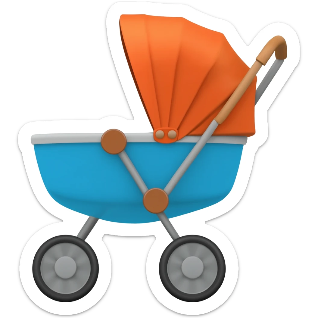 Xe đẩy em bé sticker