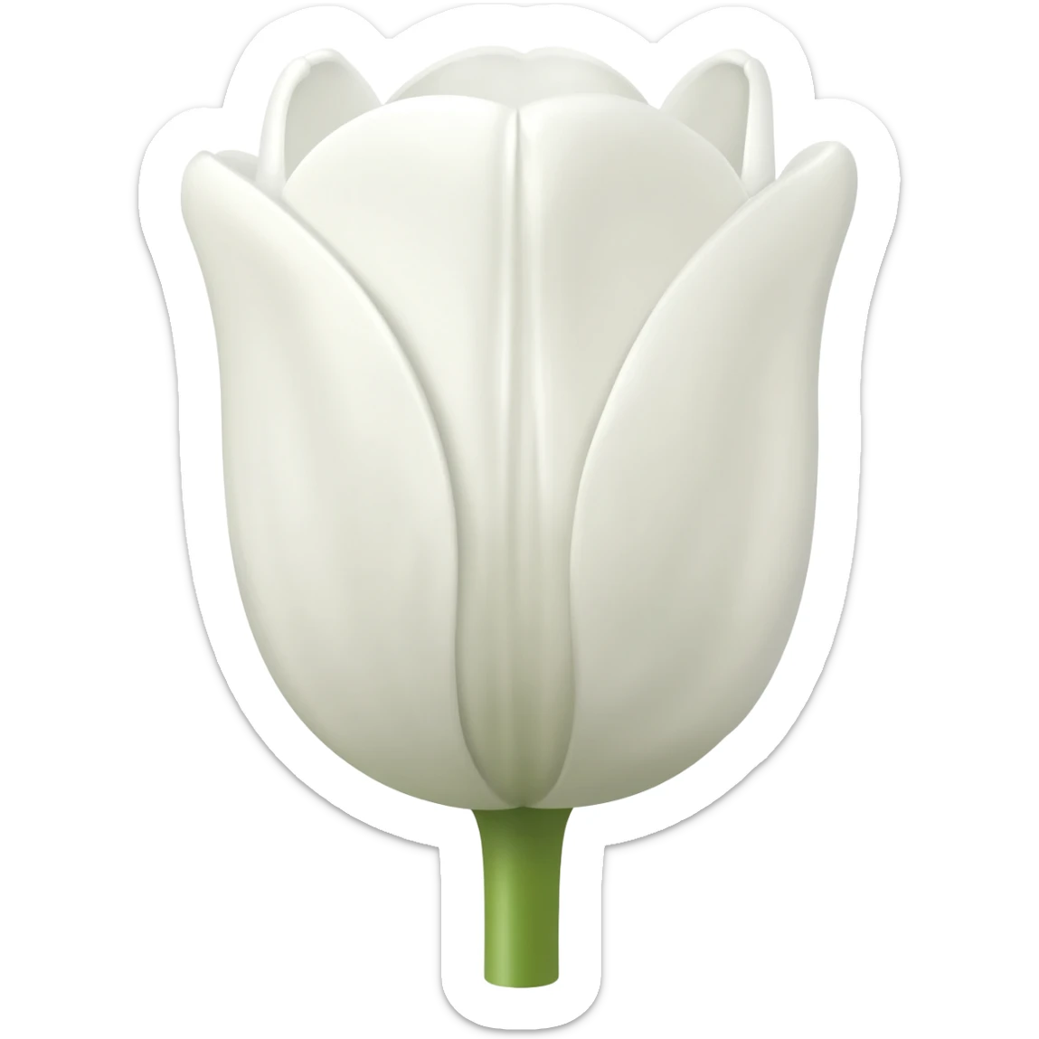 White tulip sticker