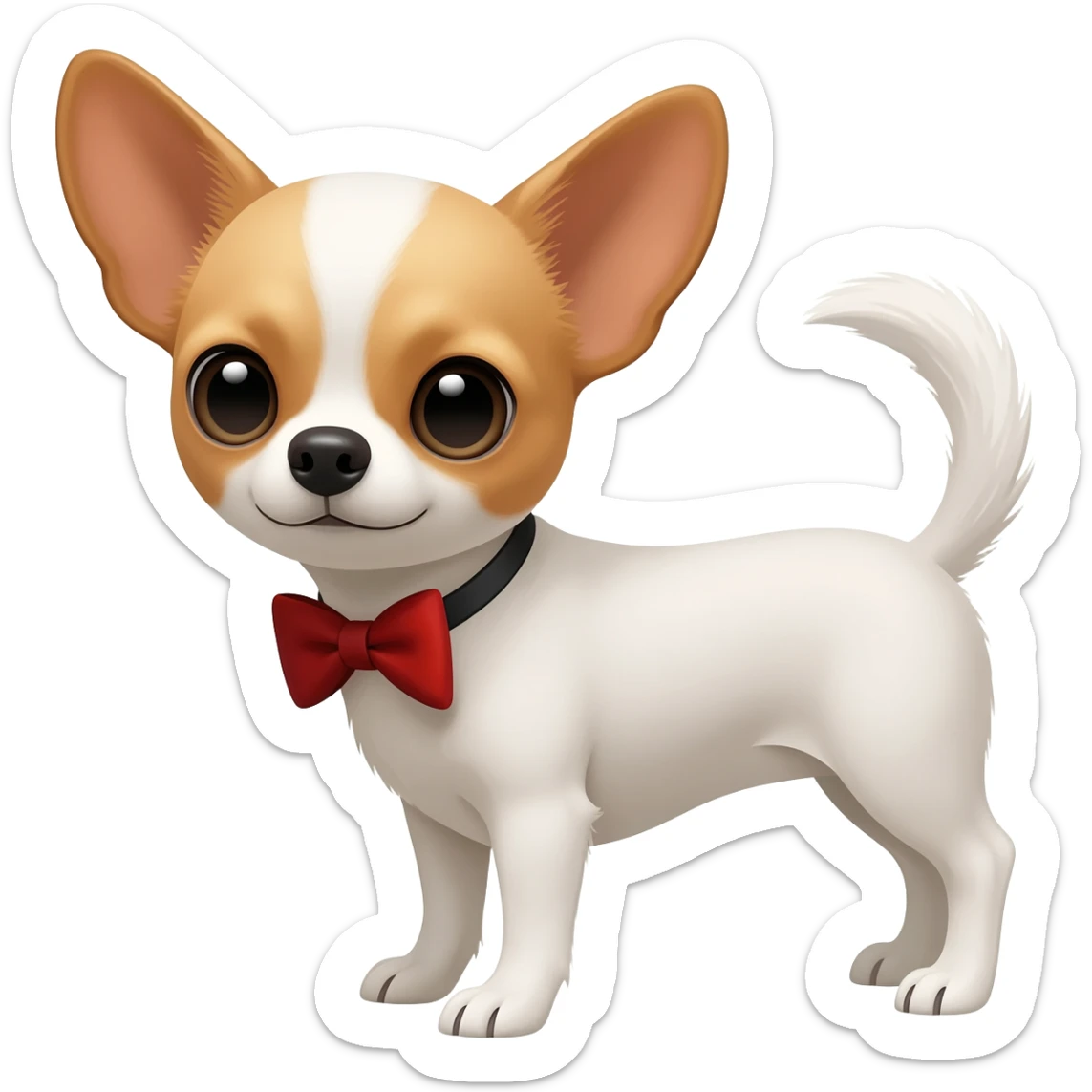 Chihuahua blanc papillion sticker