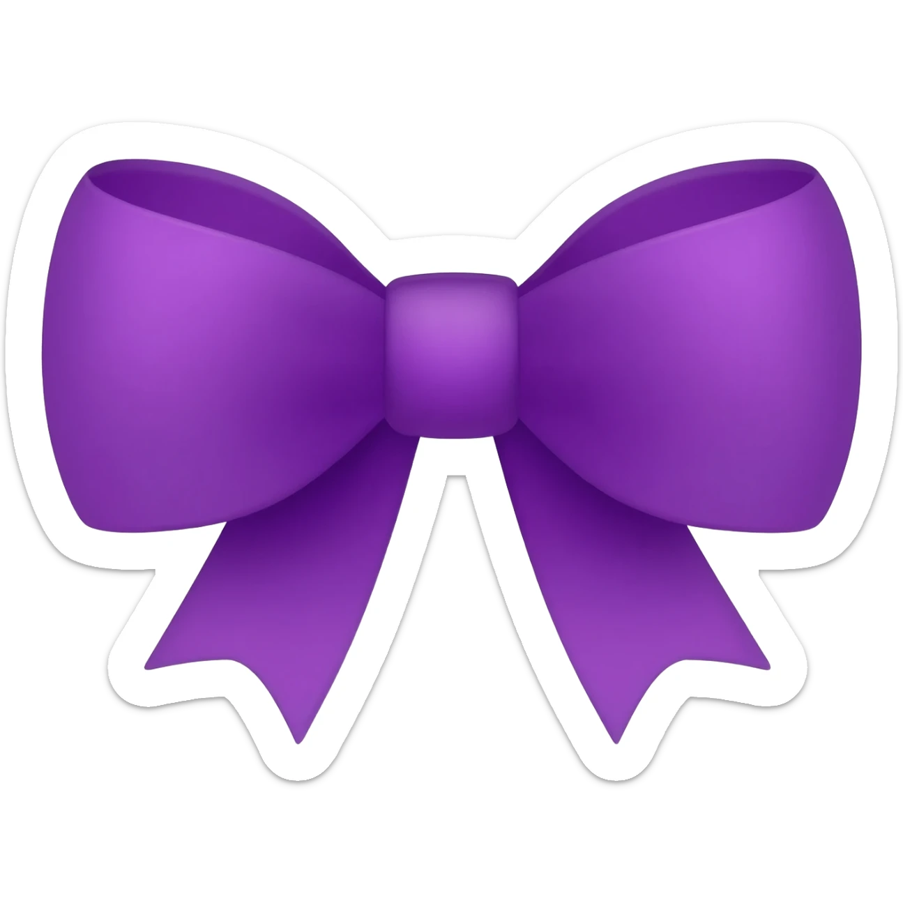 Purple bow sticker