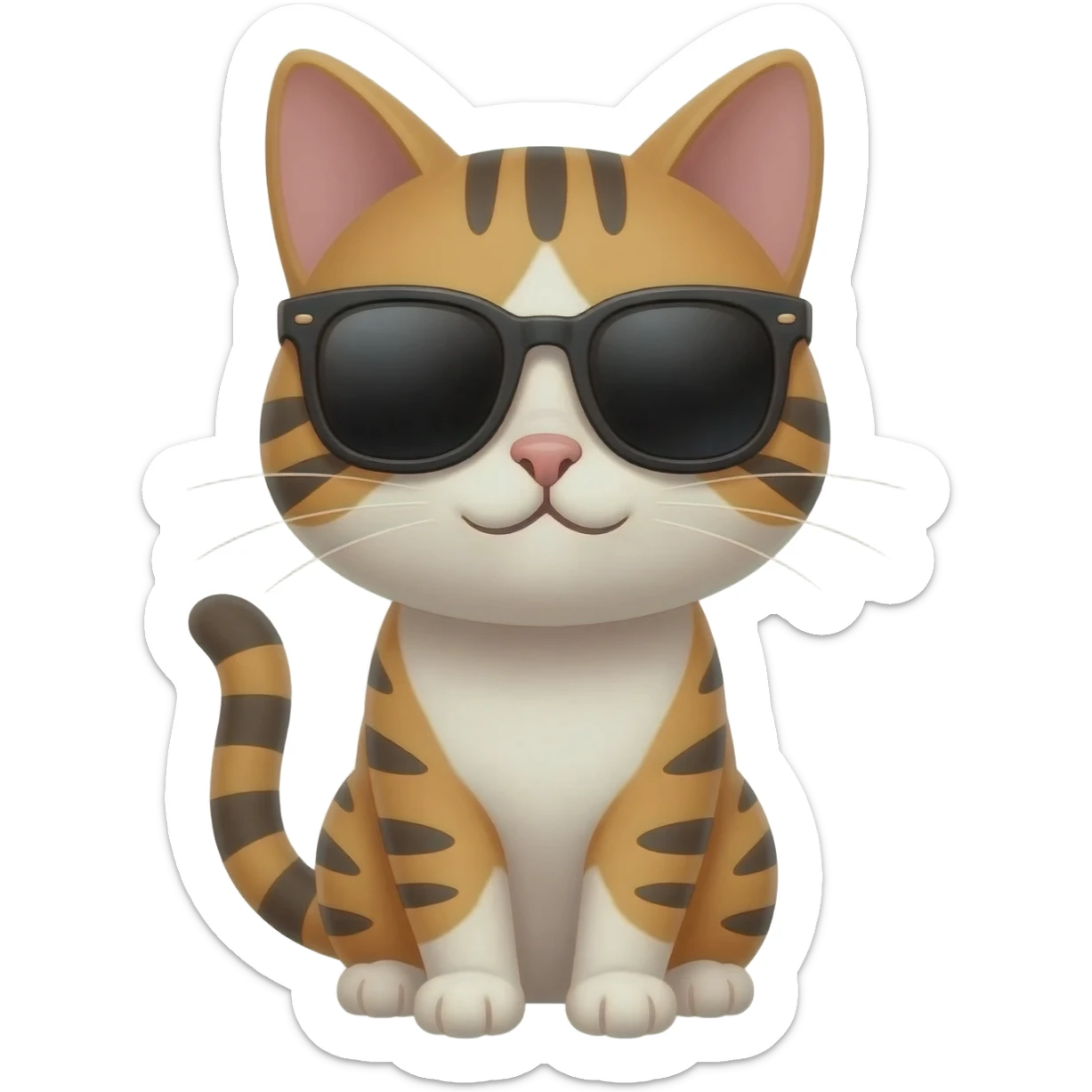Cat wearing sunglasses sticker