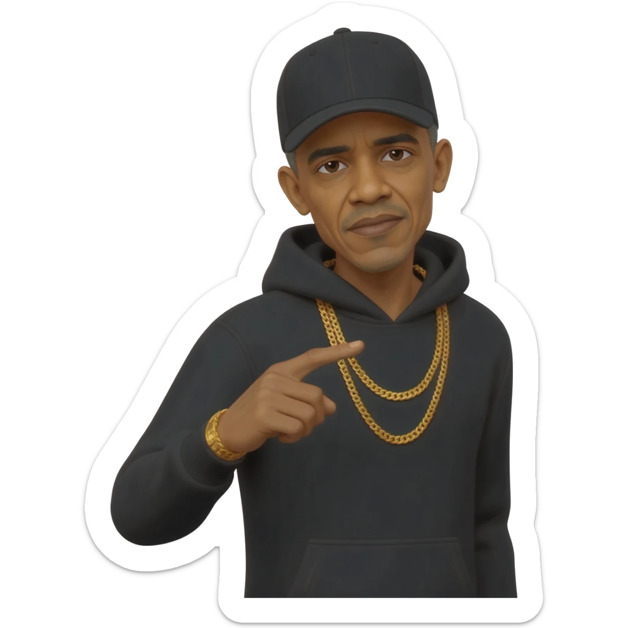 Obama as a thug sticker