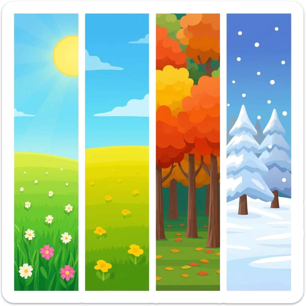 Spring Summer Autumn Winter sticker
