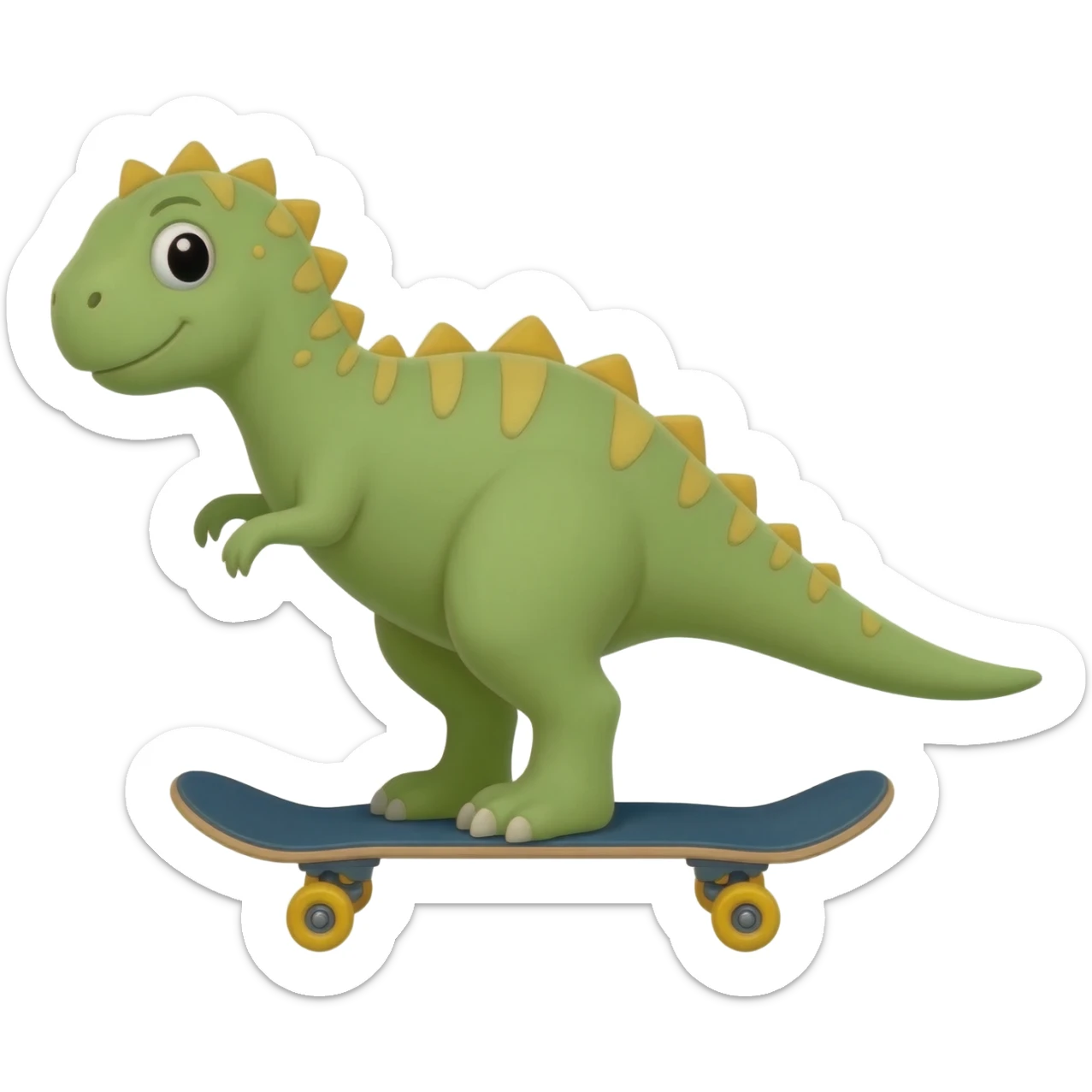 Dinosaur on a skateboard sticker