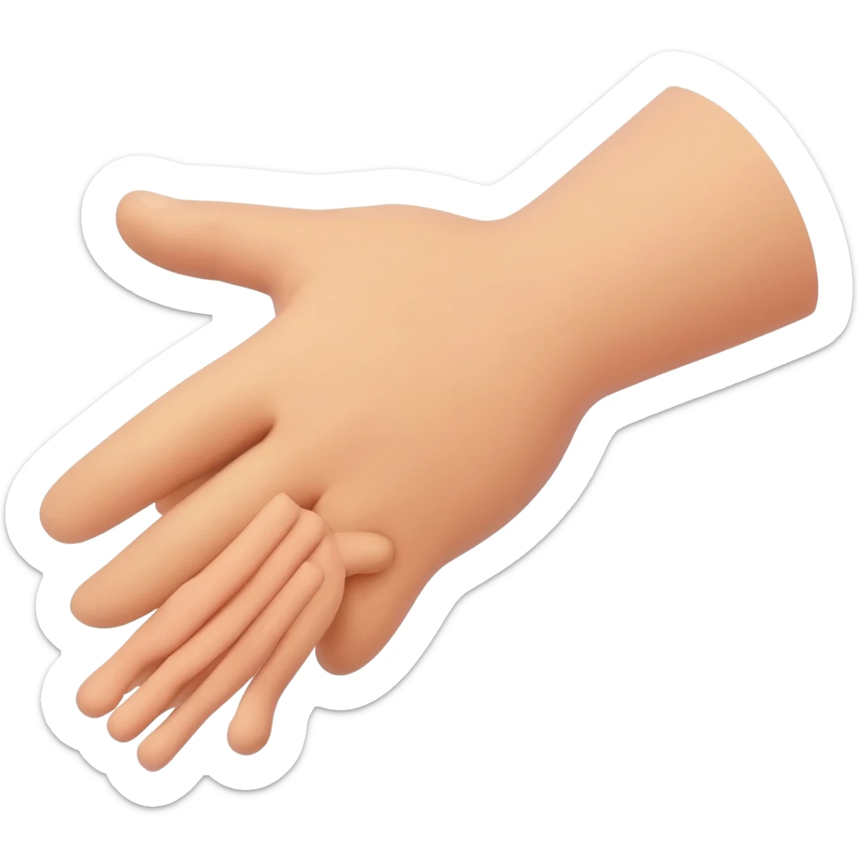 hand itching other hand sticker