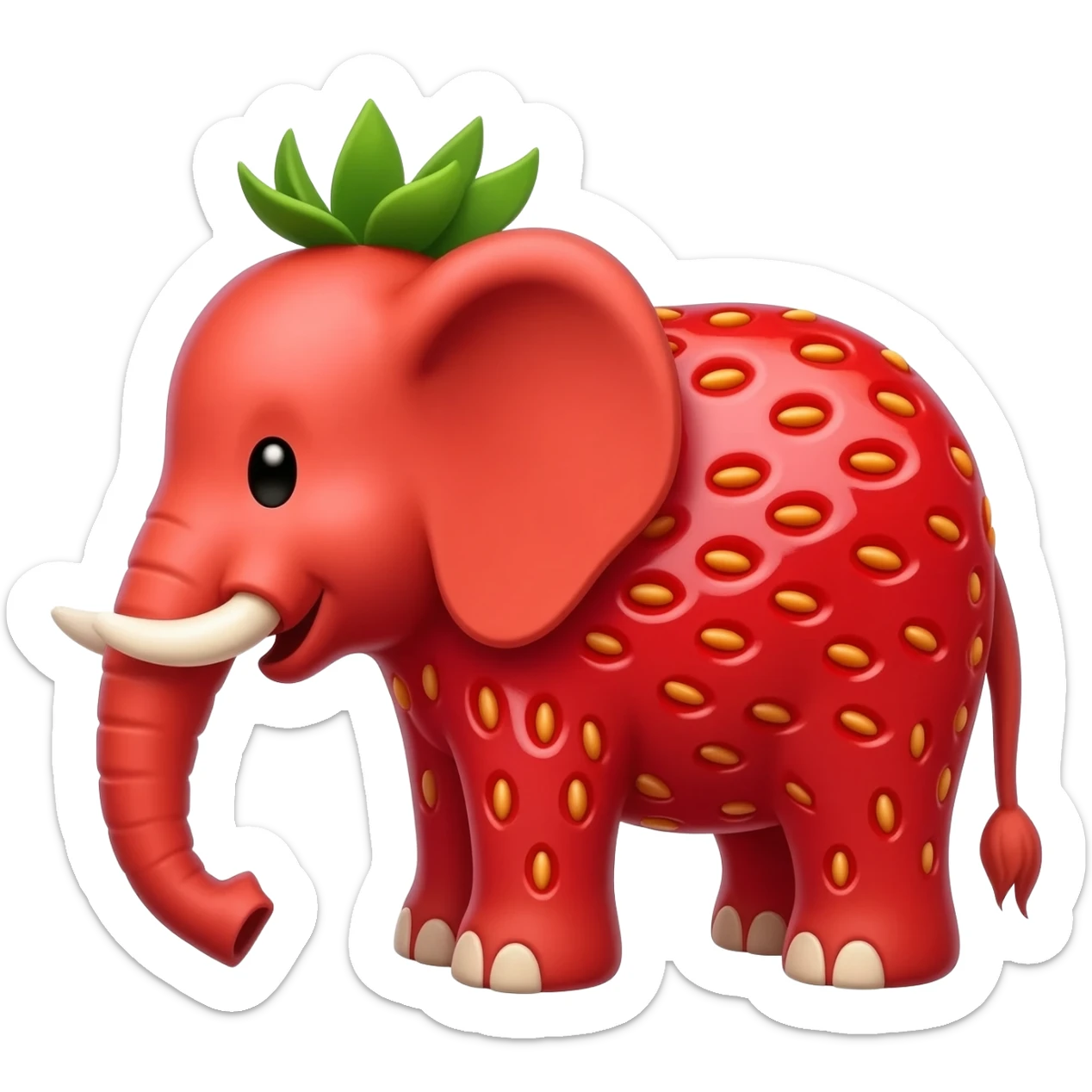 strawberry elephant sticker