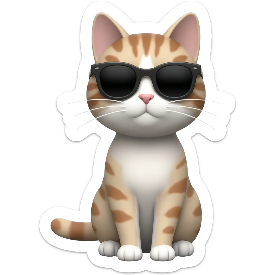 Cat with sunglasses sticker