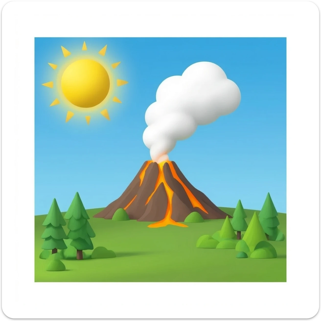 volcano sticker