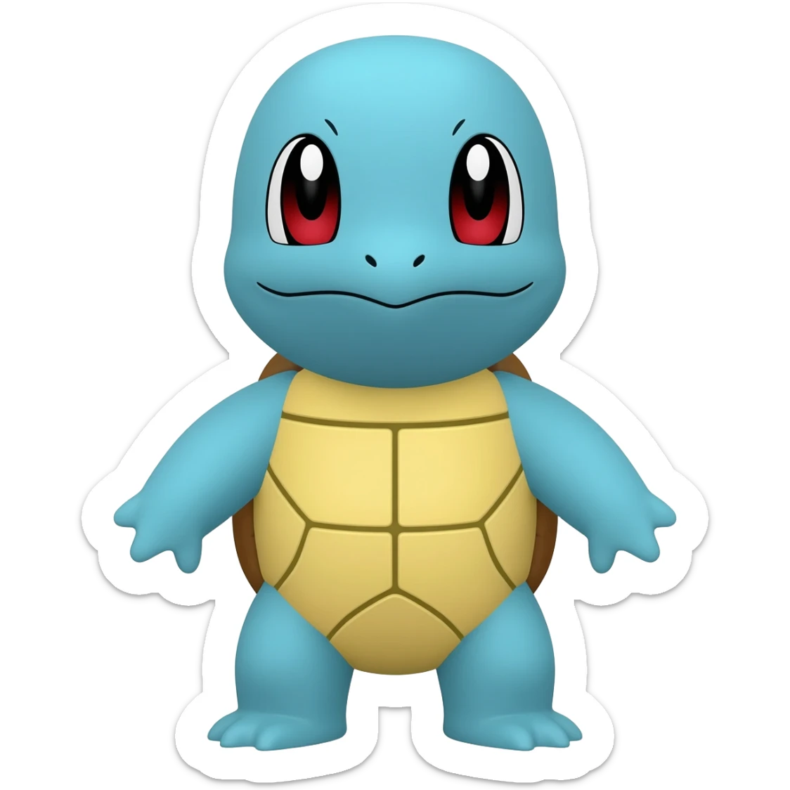a happy Squirtle sticker