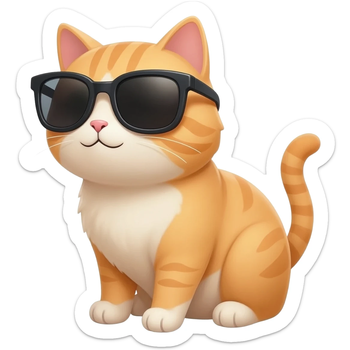 Cat wearing sunglasses sticker