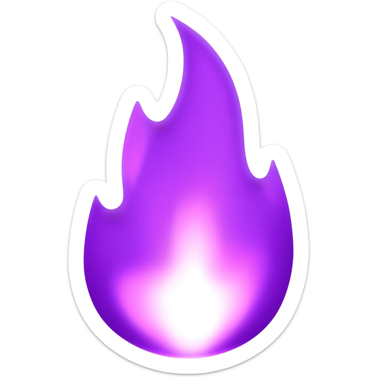Purple flame sticker