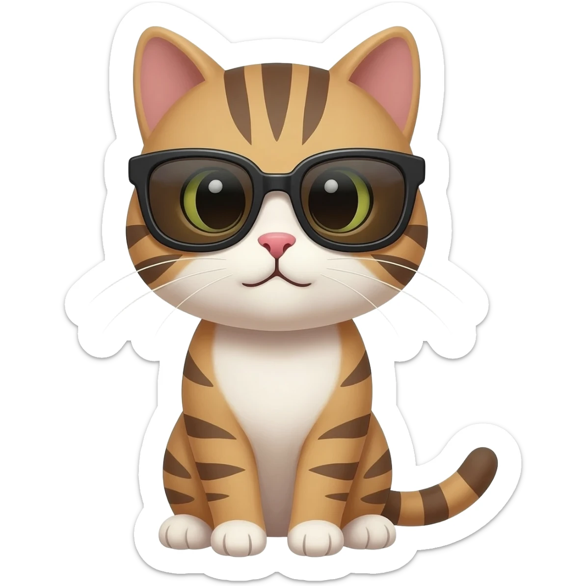 Cat wearing sunglasses sticker