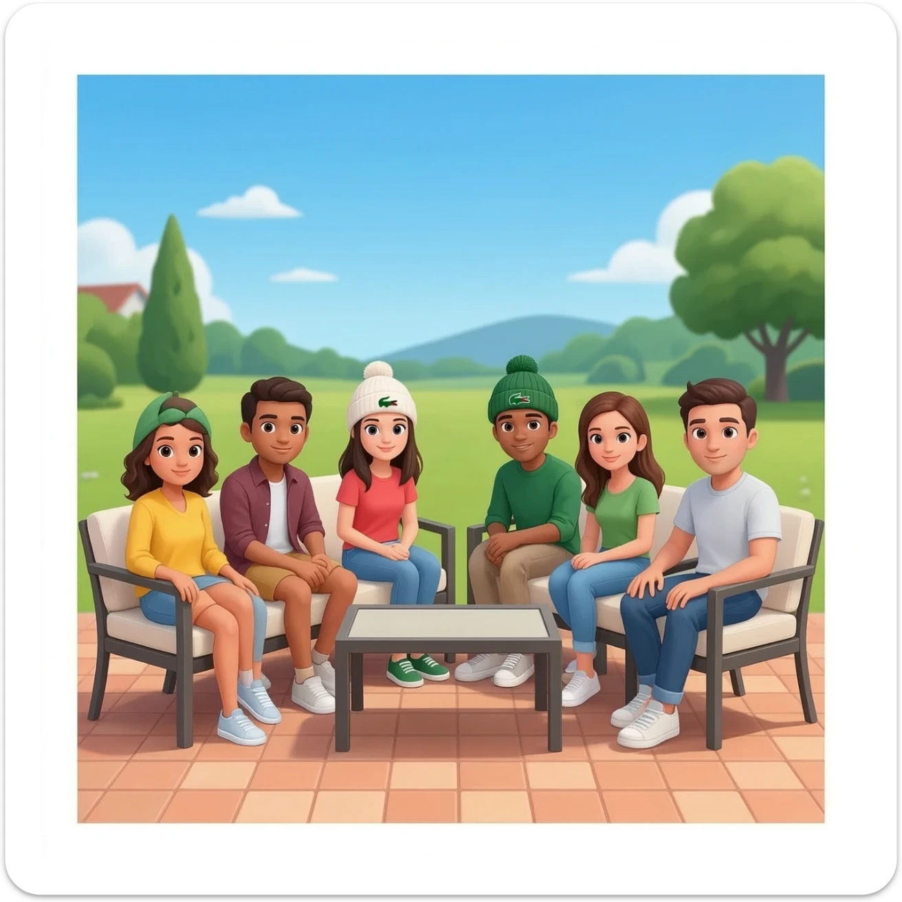 Patio furniture please friends Lacoste beanie for sale with lacoster sticker