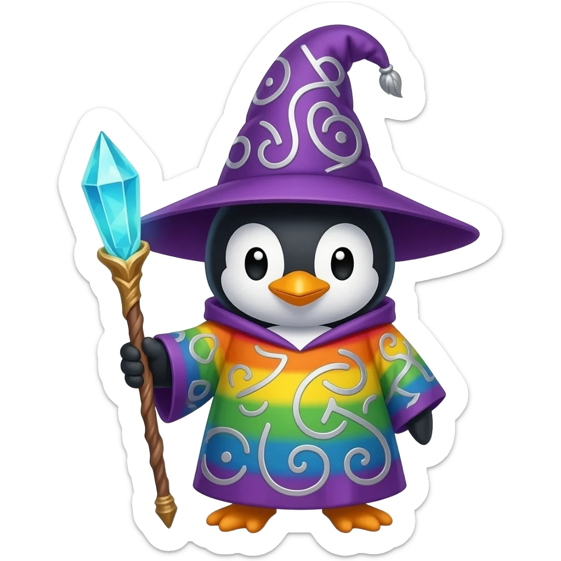 Penguin Wizard sticker