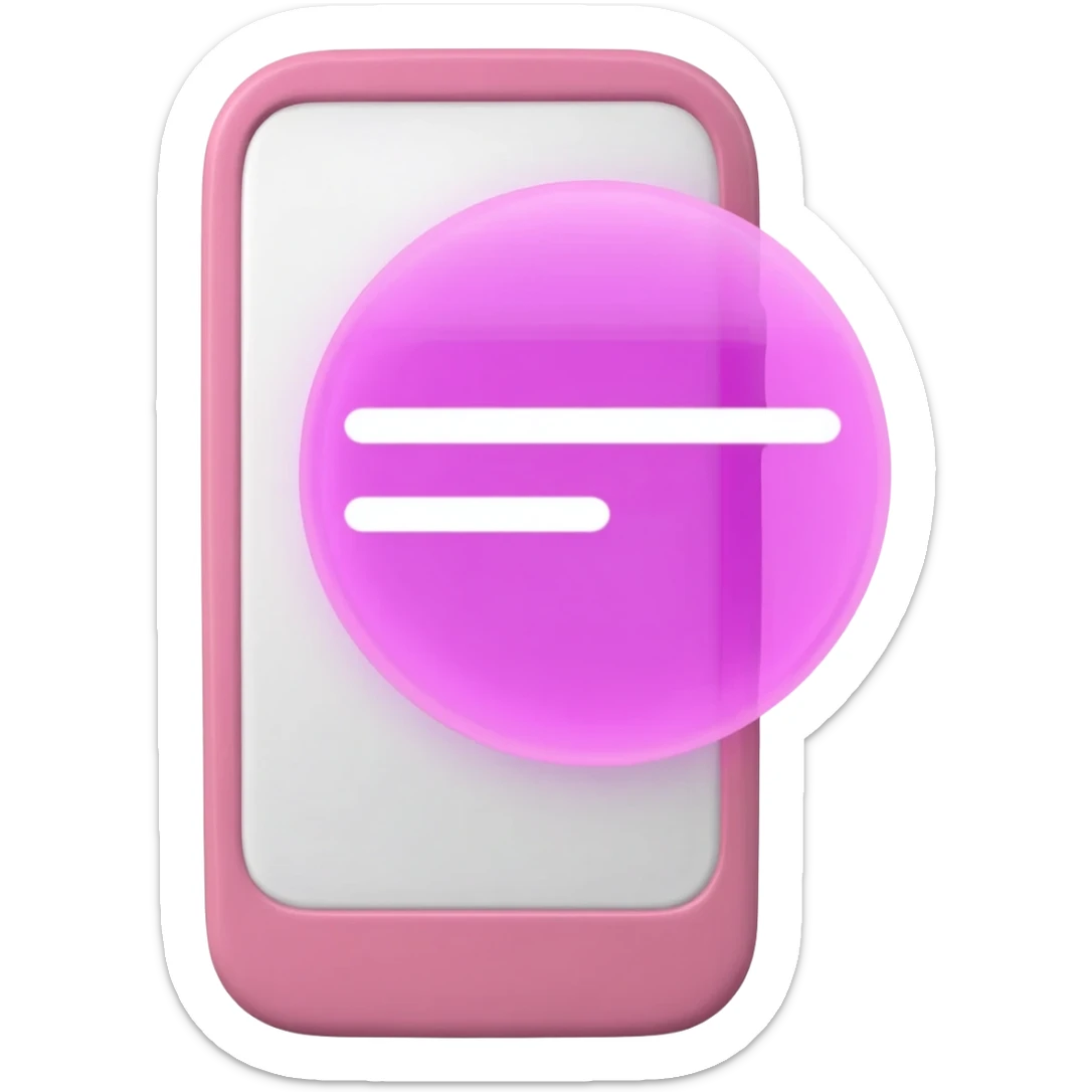 highlight my message with a pink phone sticker
