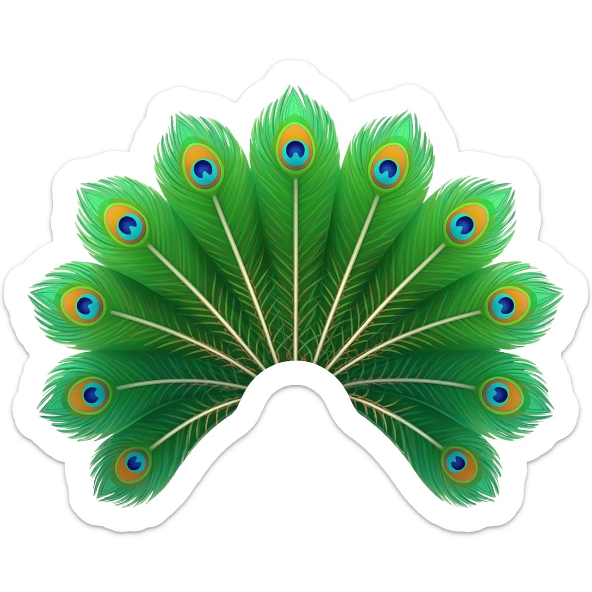 Peacock wings sticker