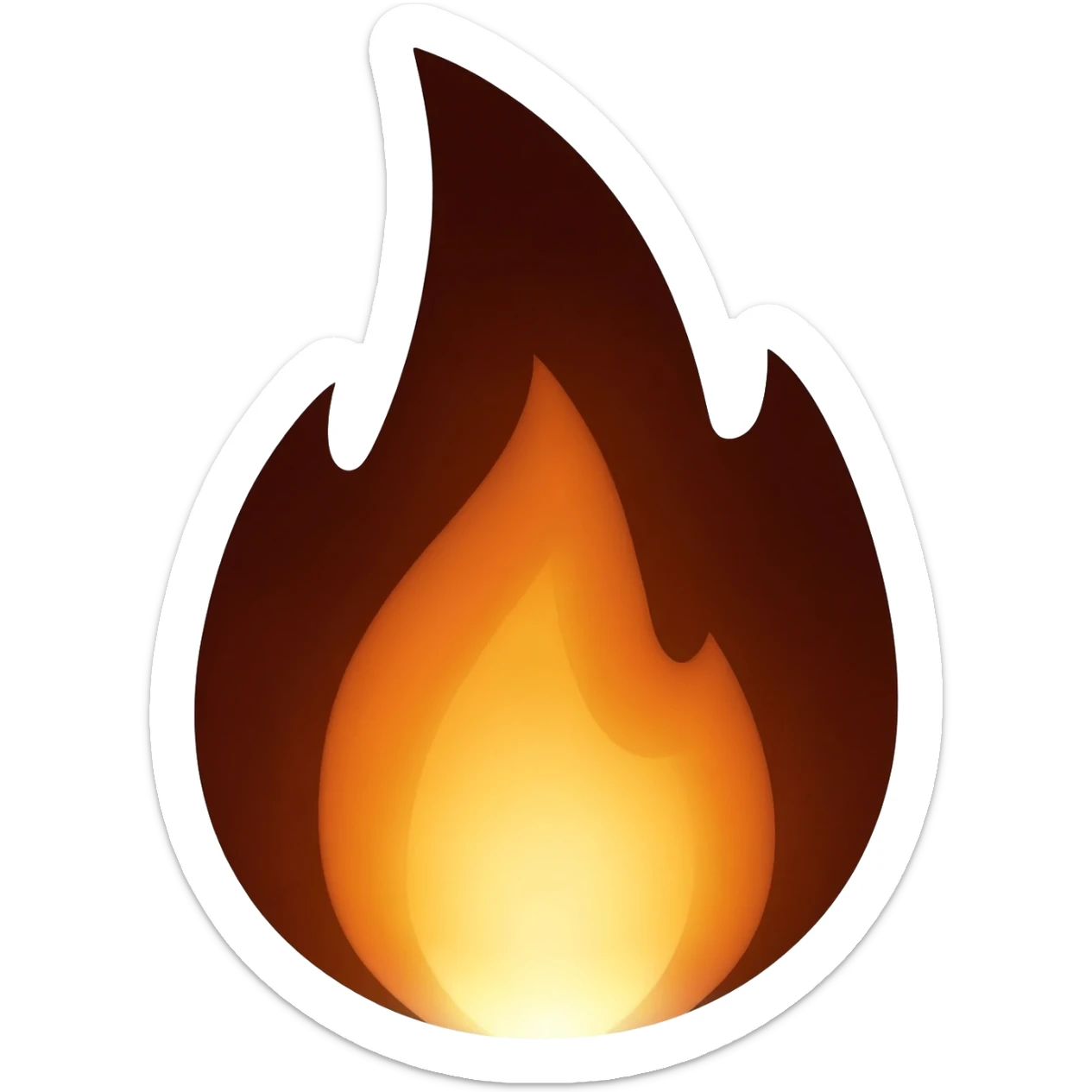 Generate a black shadow fire sticker