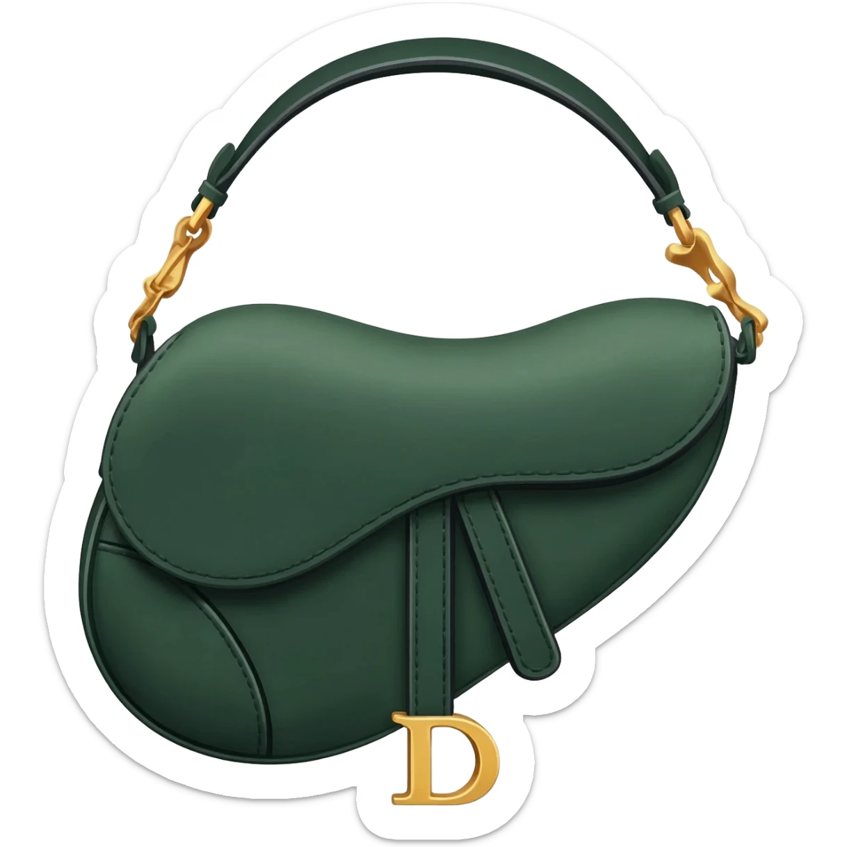 dark green dior saddle bag sticker