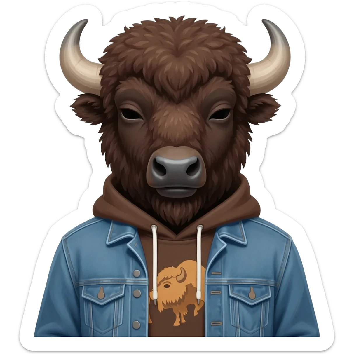 dabbing in bisoness casual sticker