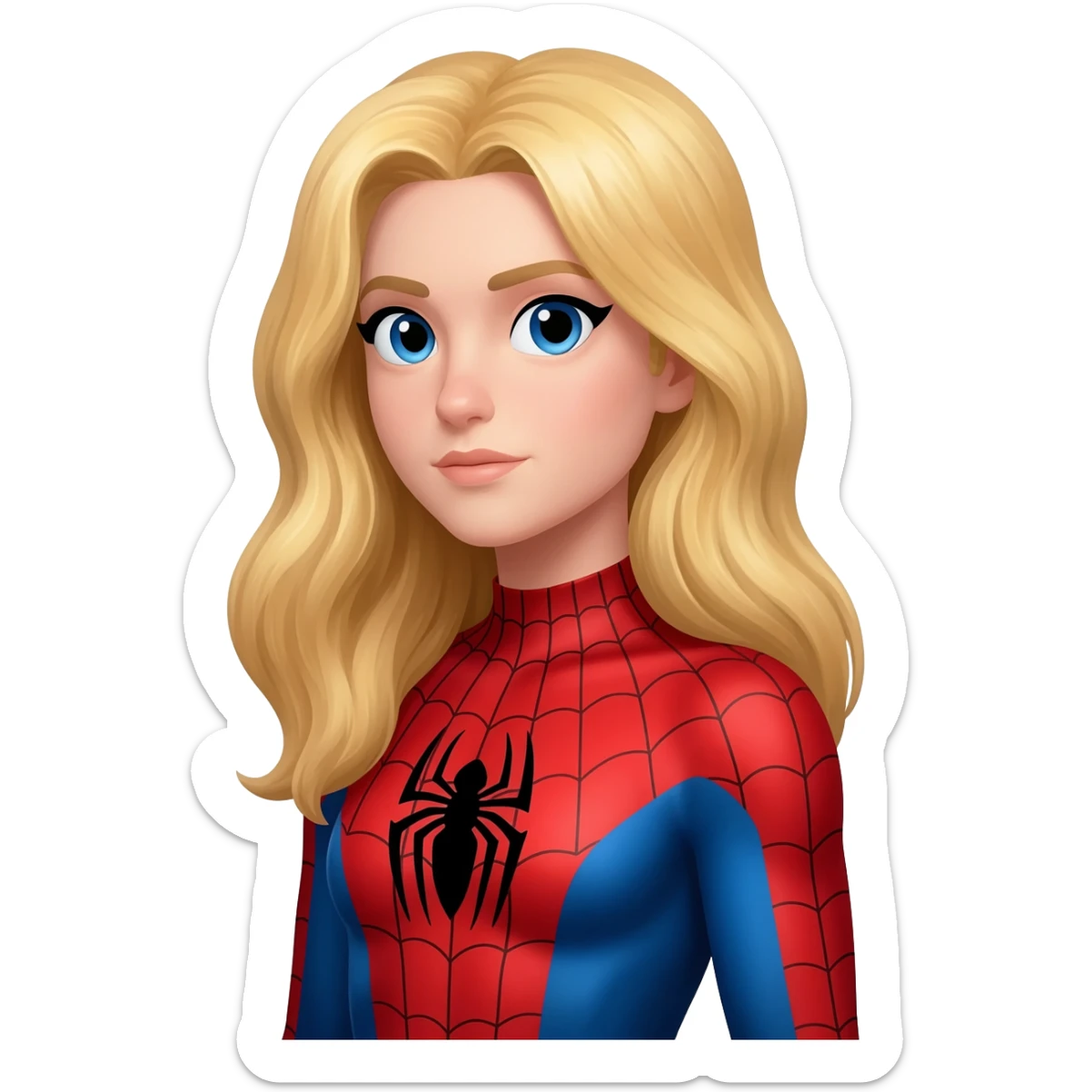 Sipiderman sarışın kadın sticker