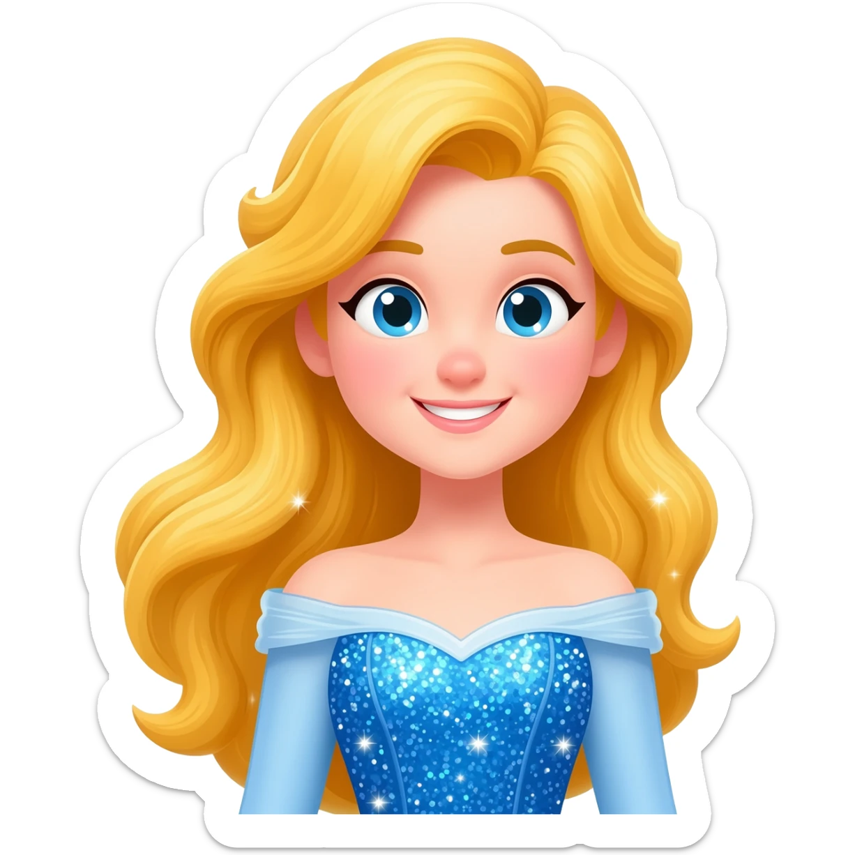 animated princess sticker