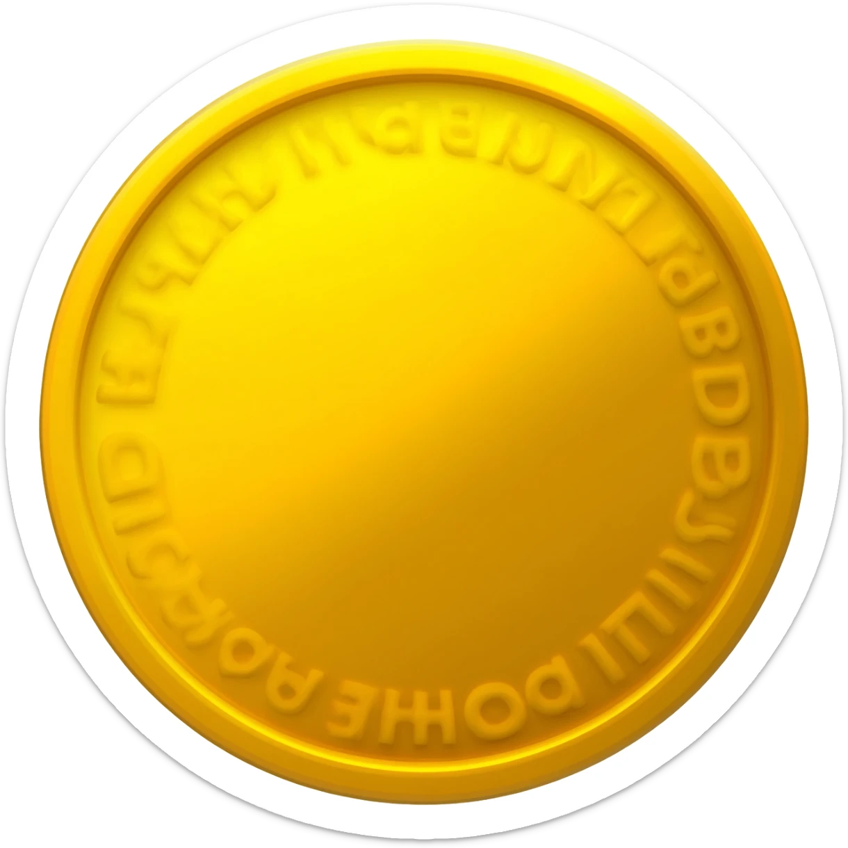 a golden coin emoji style sticker