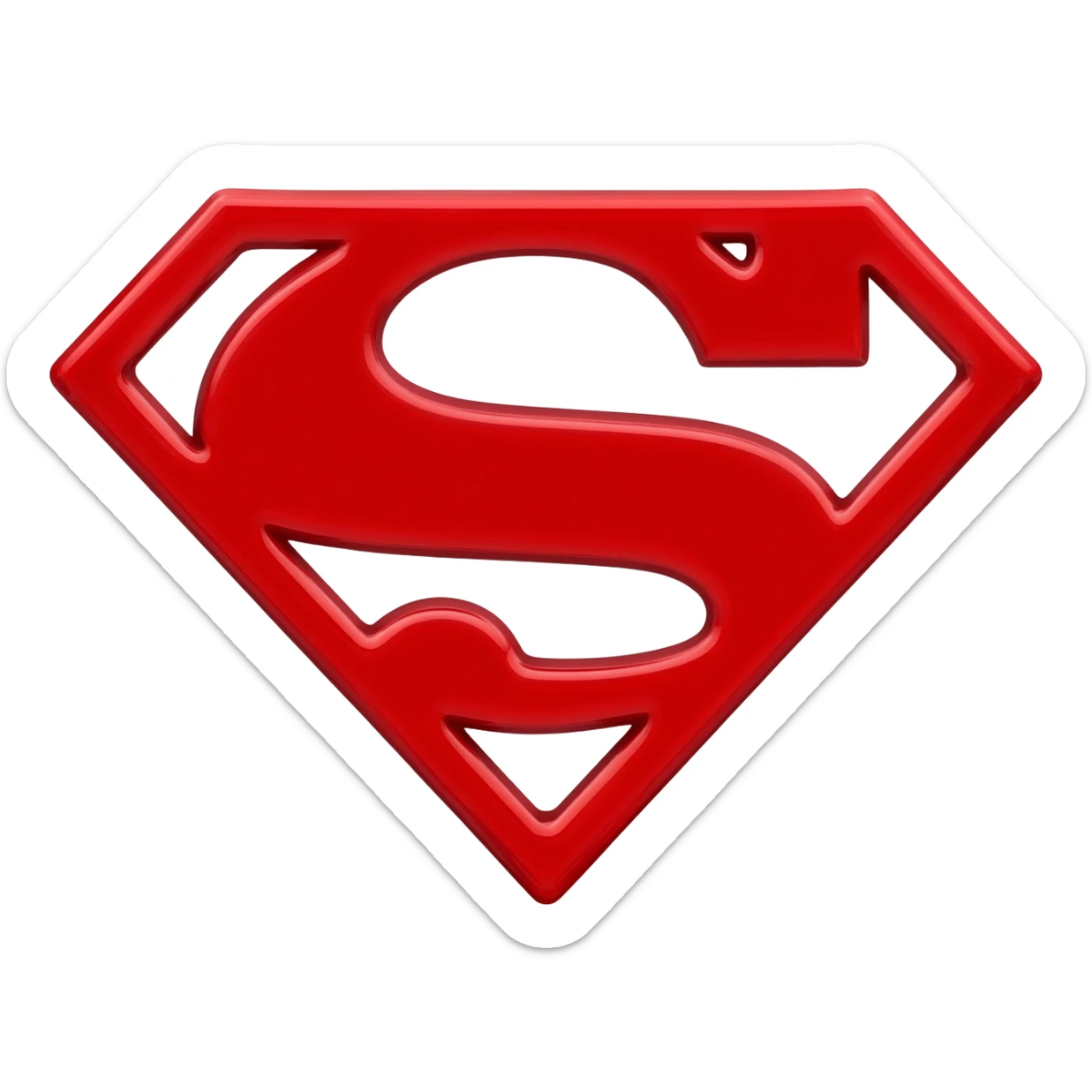 ugly black superman sticker