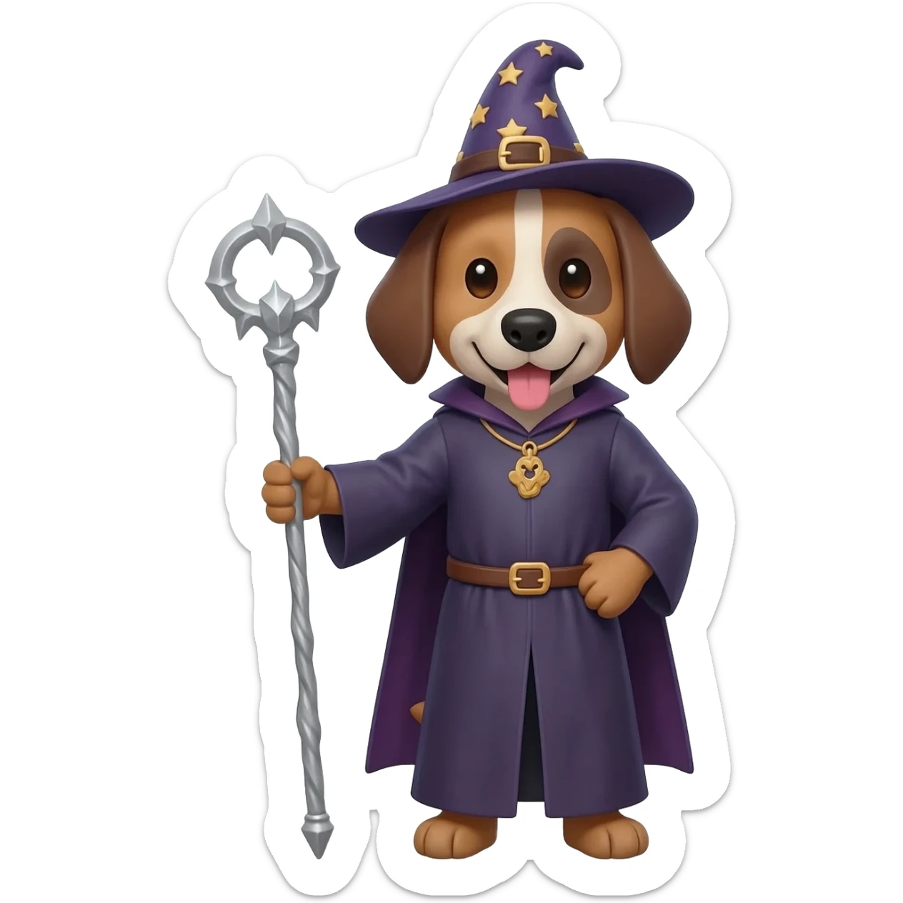 Dog wizard sticker