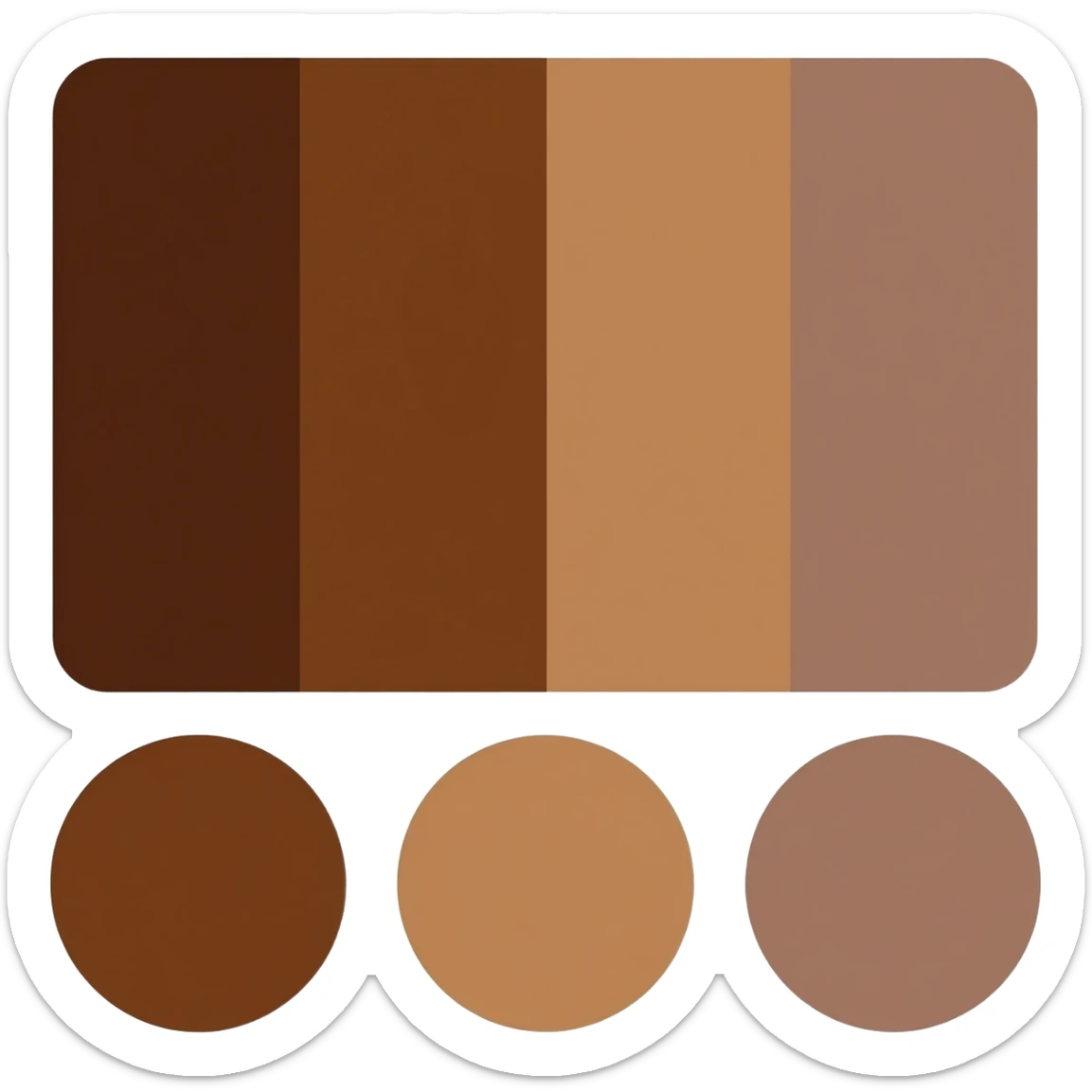 Chocolate brown sticker