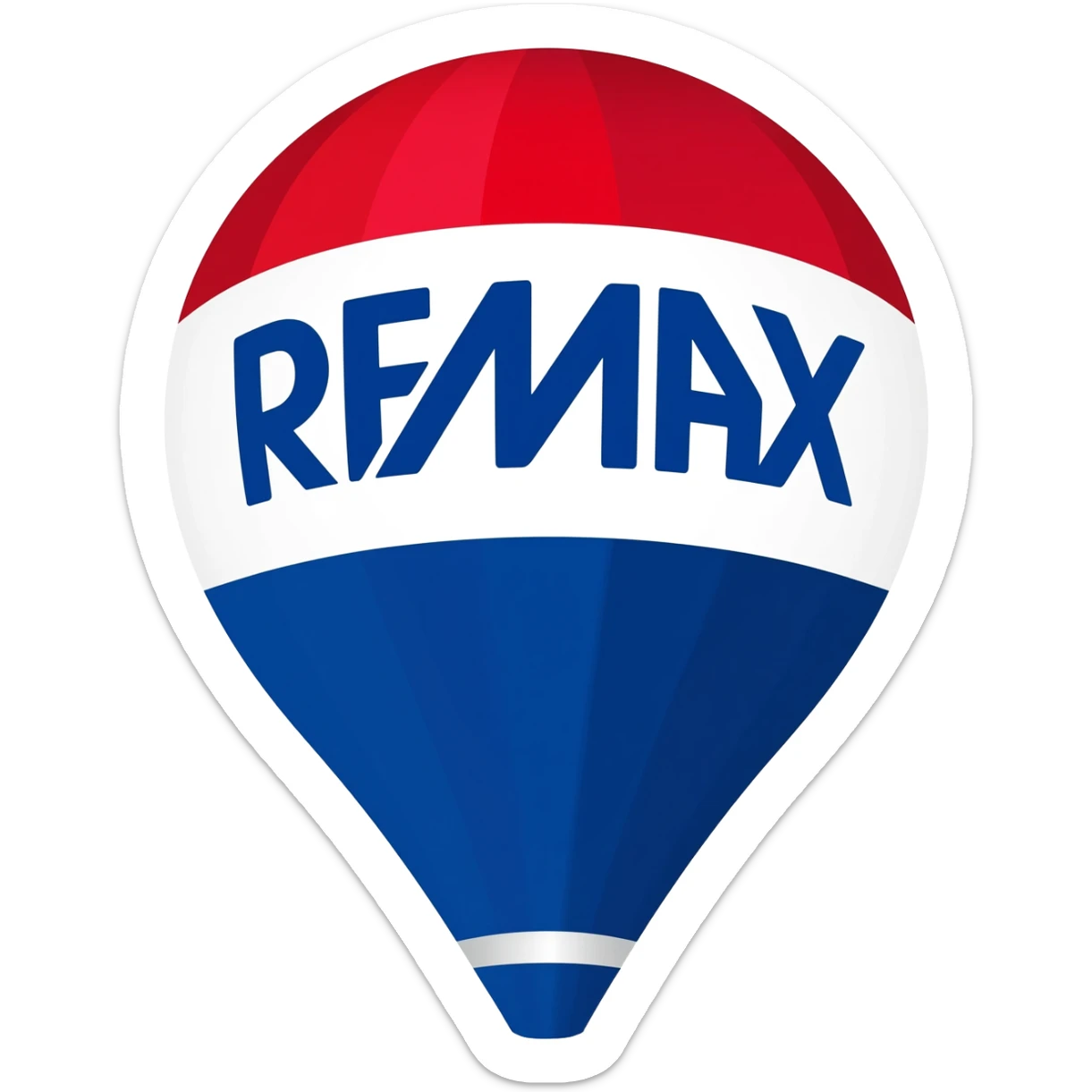 Remax logo rojo blanco y azul sticker