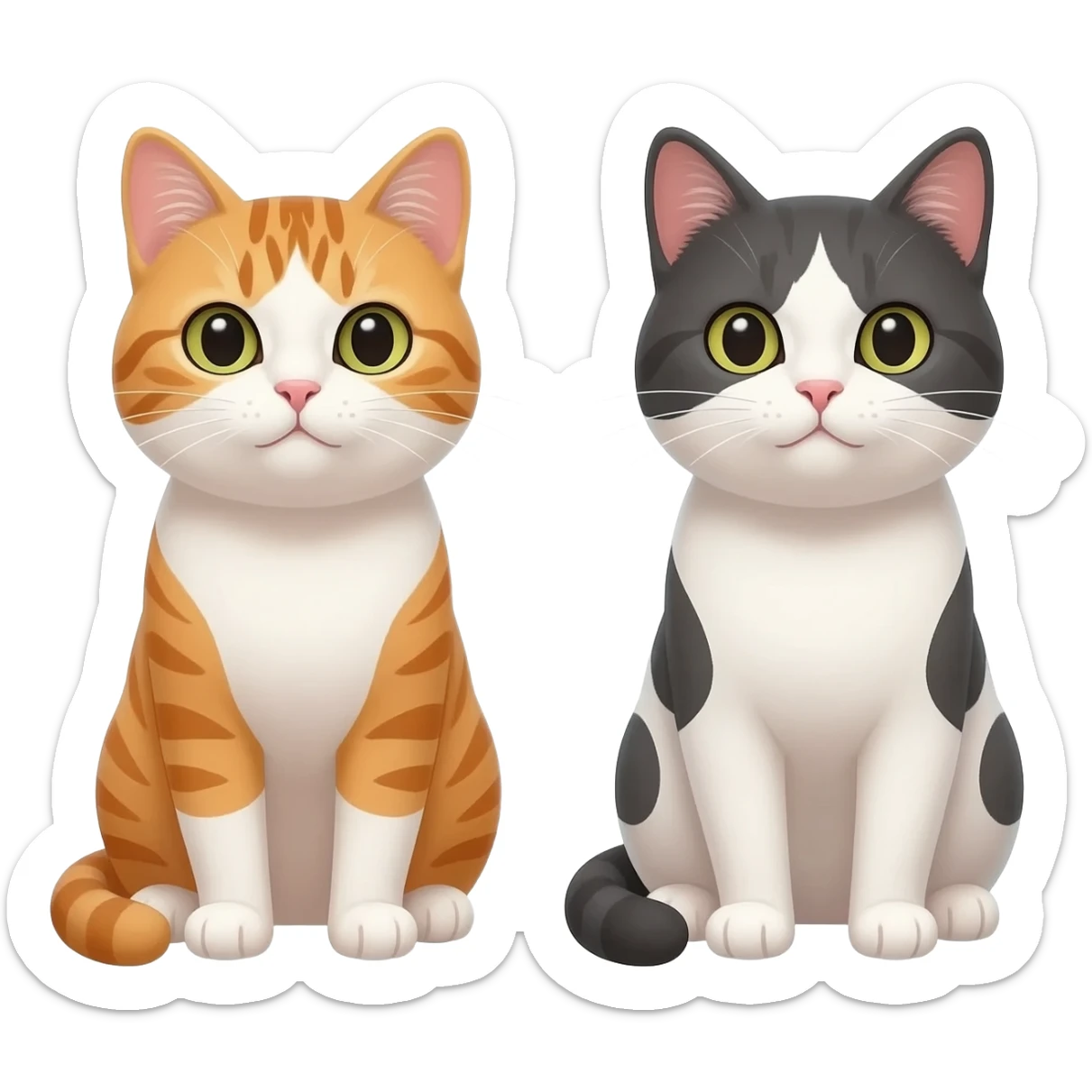 Cat and cat sticker