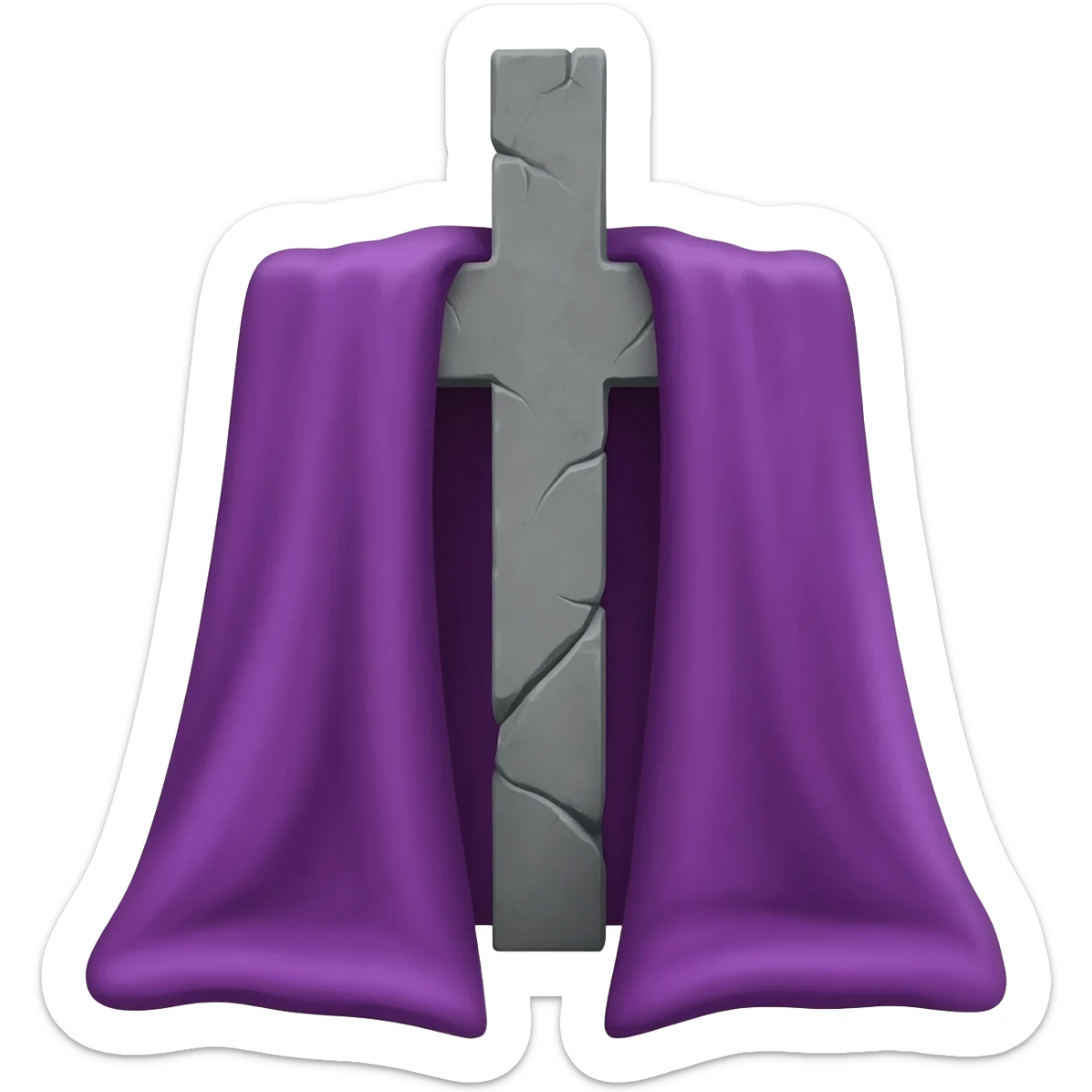 Cruz alta cuaresma, con manta morada sticker