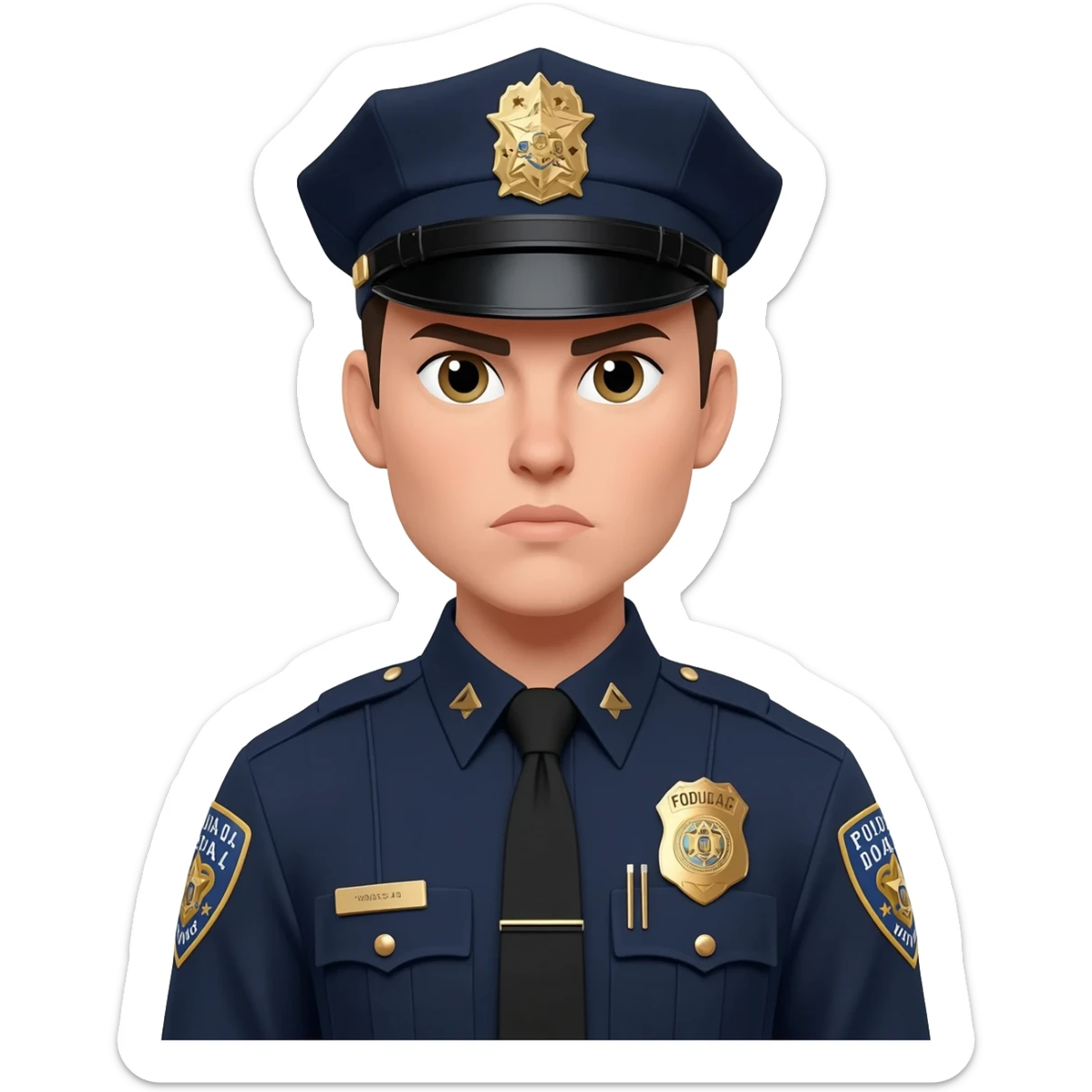 Emoji de policia federal mujer sticker