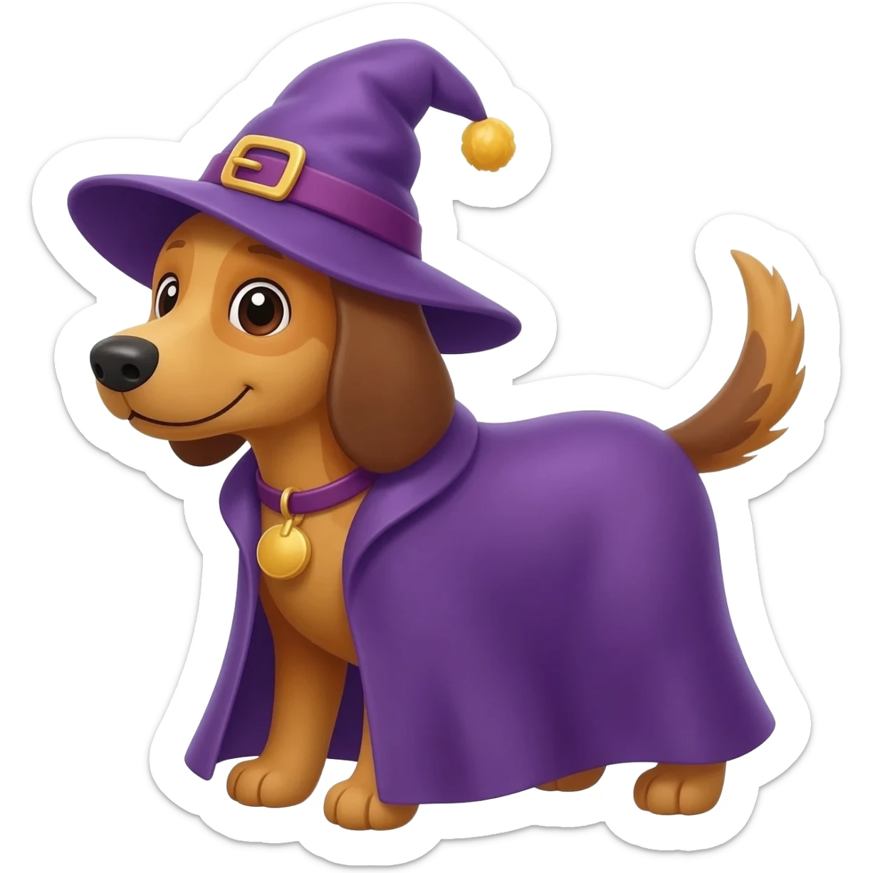 Dog wizard sticker