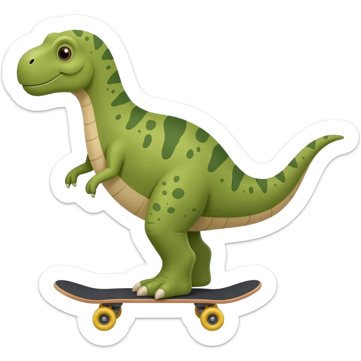 Dinosaur on a skateboard sticker