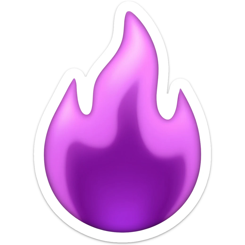 violet fire emoji sticker