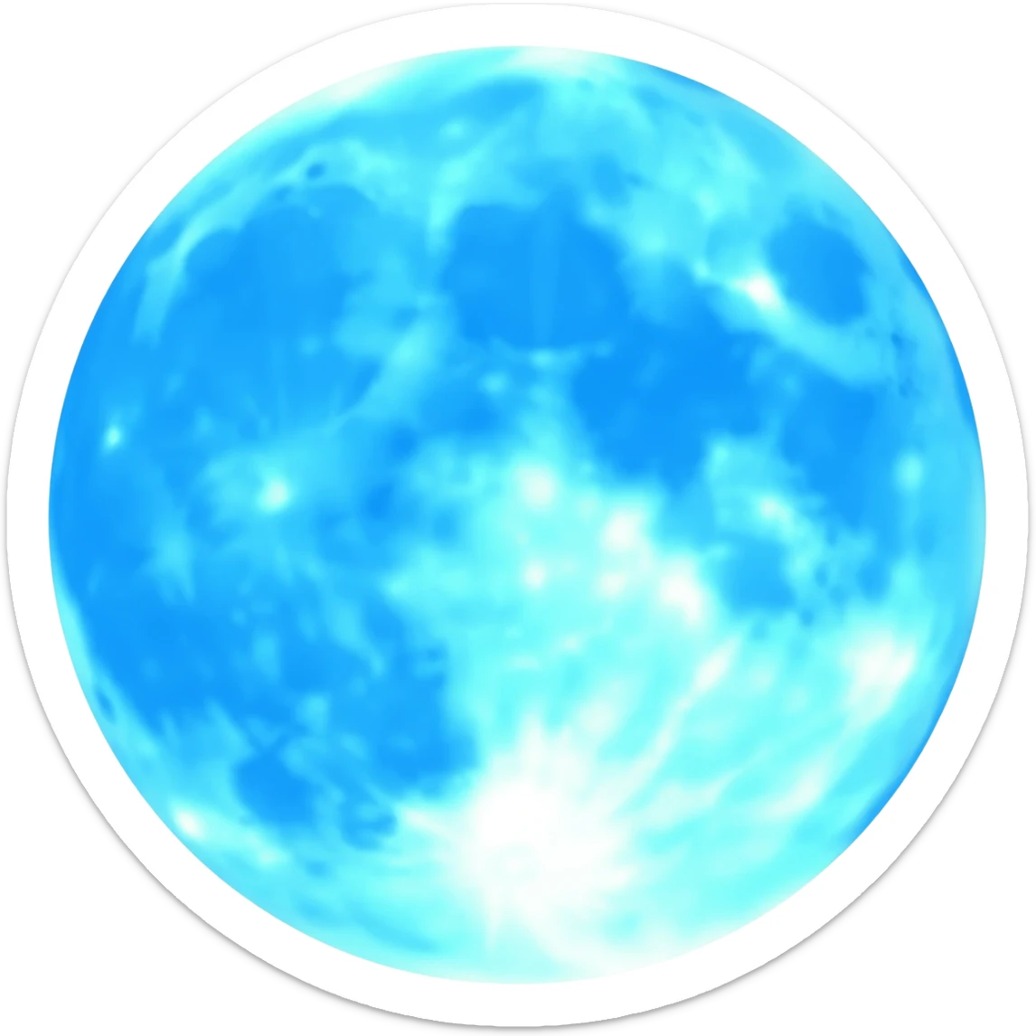 Blue moon sticker