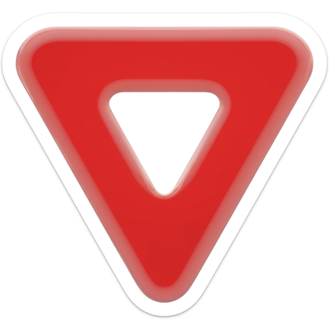 road Yield Sign sticker